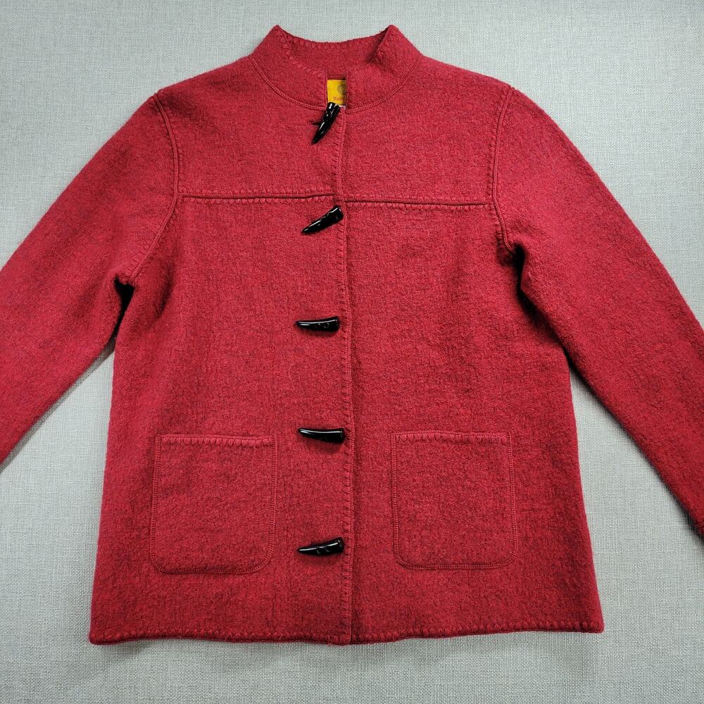 Ruby Rd Womens Jacket Size S Red Wool Patch Pocke… - image 4